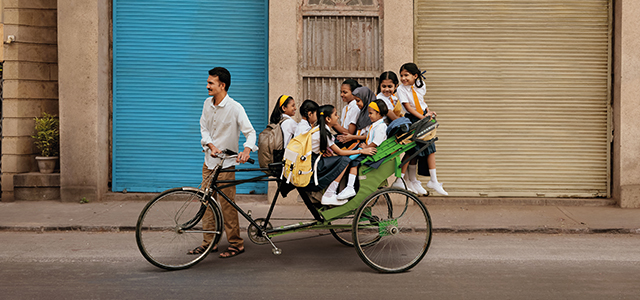 man with cargo bike